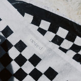 CHECKERED TOWEL - BLACK