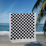 CHECKERED TOWEL - BLACK